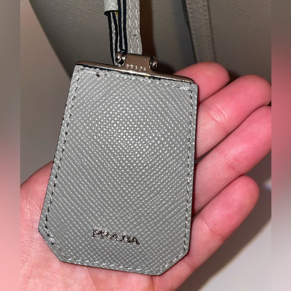 Prada-Saffiano Cuir Large Double Tote Bag with strap - Picture 8 of 15